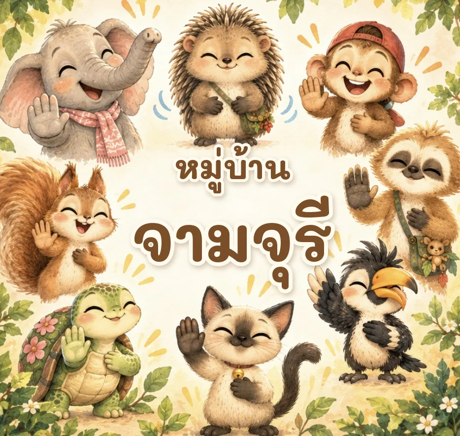 ตัวละครทั้ง 8 ตัวจากหมู่บ้านจามจุรี
